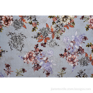 High Quality Jasmine Flower Pattern Printed Fabrics